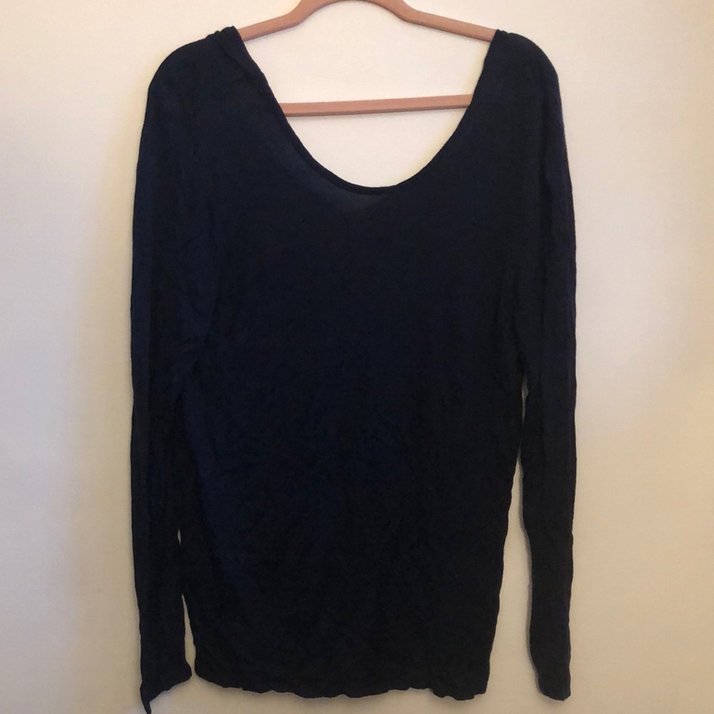 XL off shoulder Navy sweater